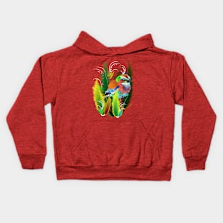 colored bird Kids Hoodie